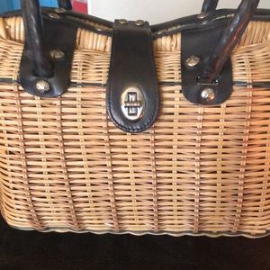 Patricia Nash wicker purse with strap